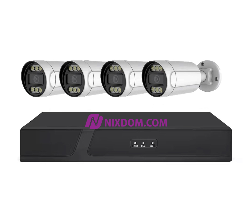 POE System Surveillance CCTV 4MP 4CH