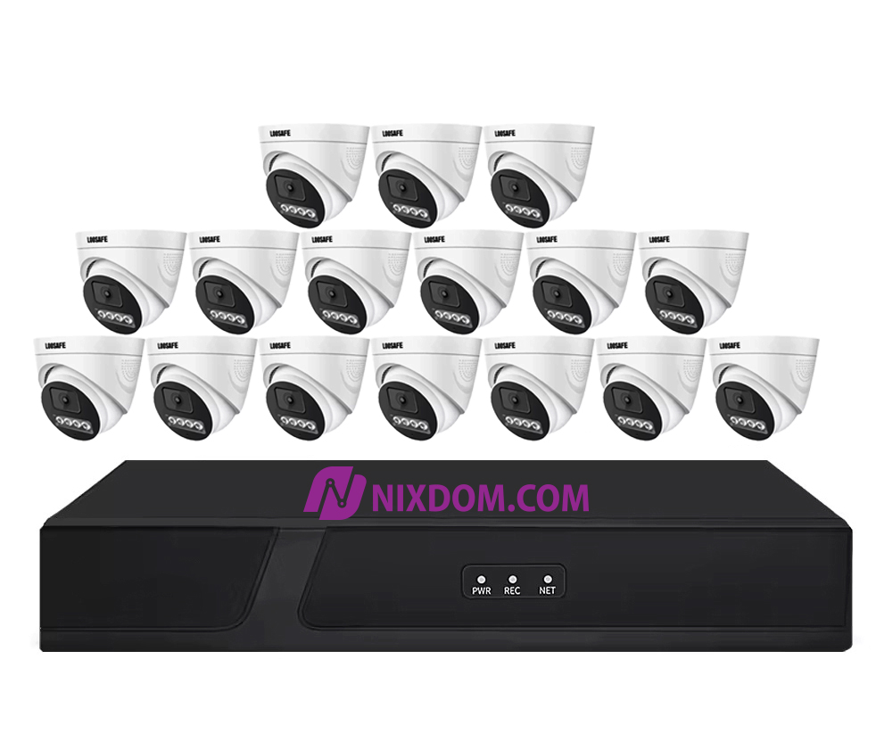 POE System Surveillance CCTV 8MP 16CH