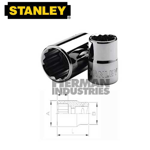 STANLEY Socket Standard 1/2" Drive 12 Point 13/16" Model 88-818-1-23