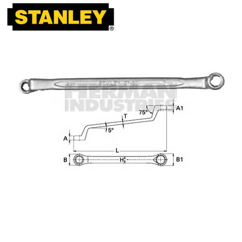 STANLEY Wrench Box End 75 Degree 6 X 7 mm